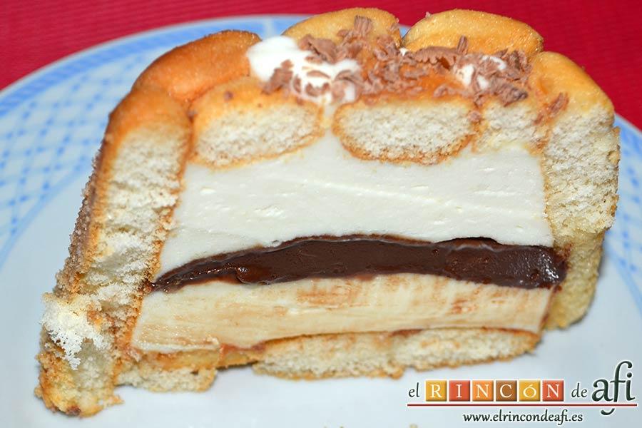 Pastel de soletillas, mascarpone y Nutella, sugerencia de presentación