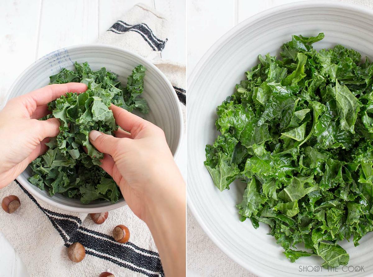 ensalada de kale y aguacate