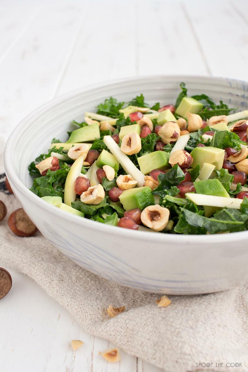 ensalada de kale y aguacate receta