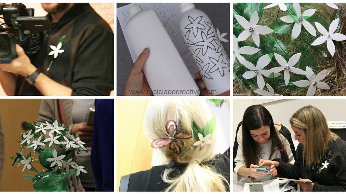 Ideas para hacer jazmines con botellas de plástico