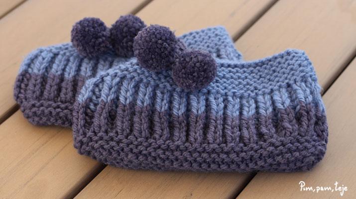 Cómo tejer pantuflas punto inglés