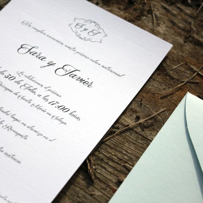 invitación boda vintage altamarstudio