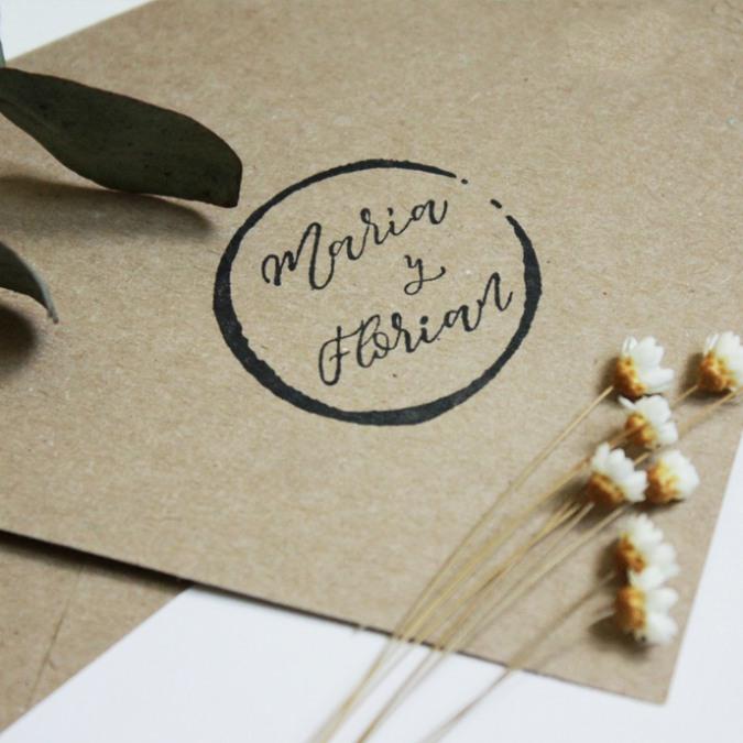 sello de boda personalizado altamarstudio