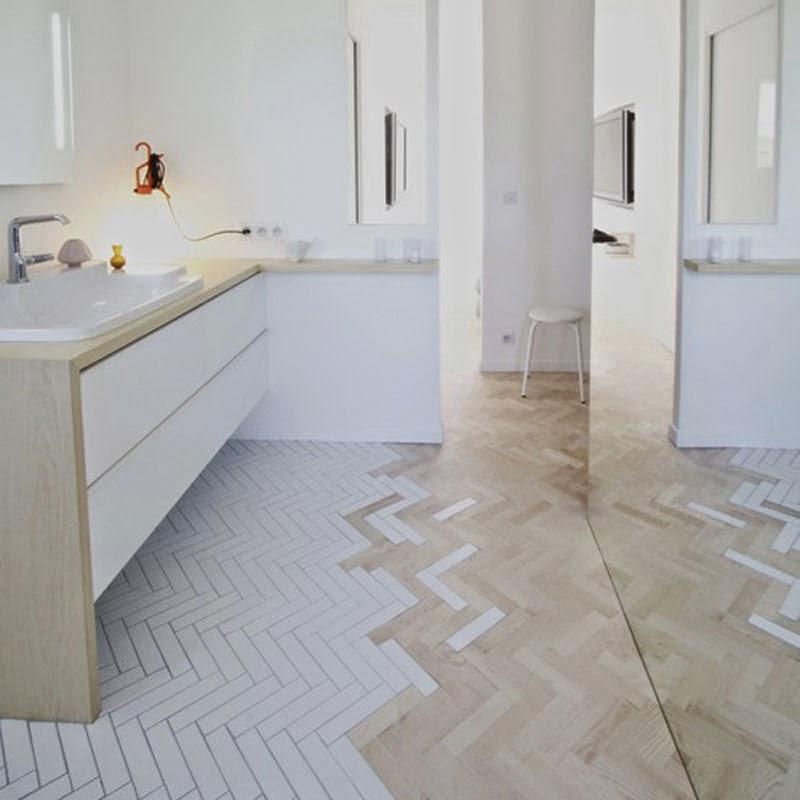 Suelos combinados para el baño