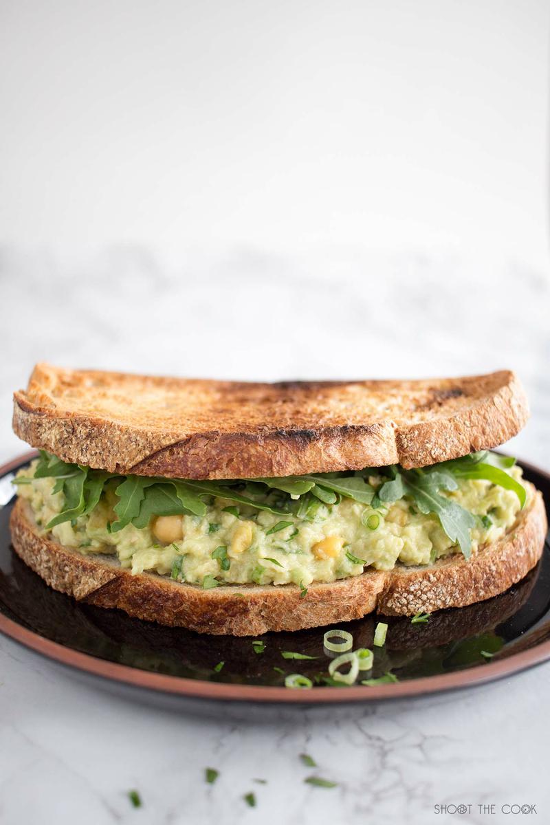 sandwich saludable de aguacate receta