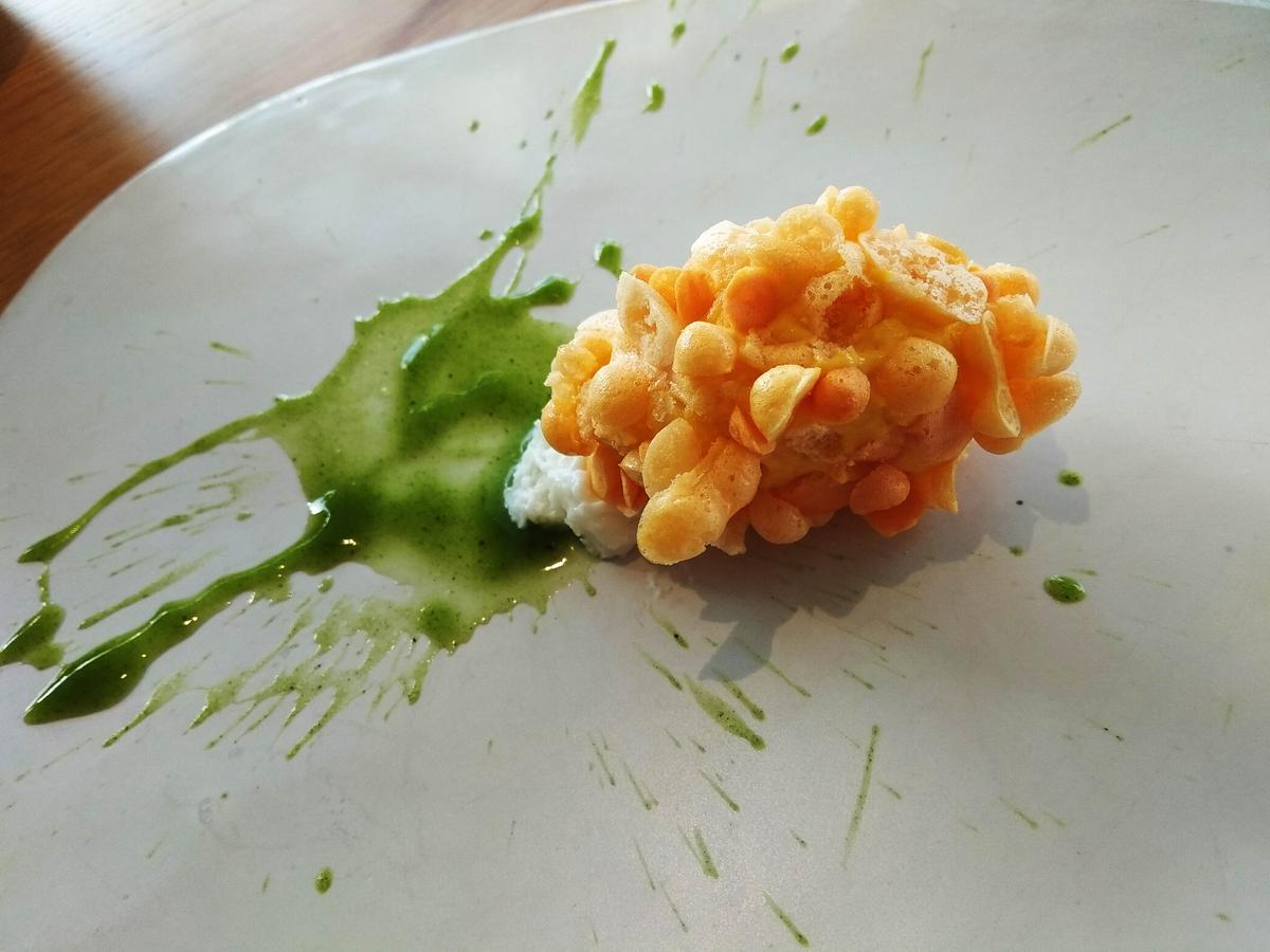 Leche Cuajada de Cabra, Calabaza y Acedera