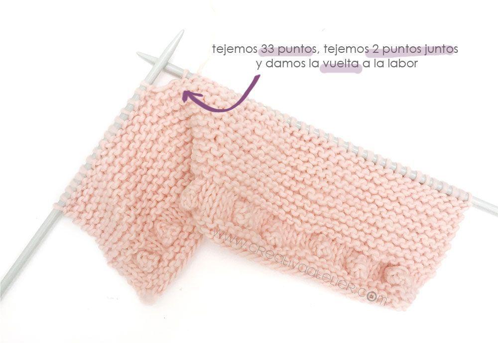 Capota de bebe de punto bobo de lana tejida a dos agujas - Patrón y tutorial DIY