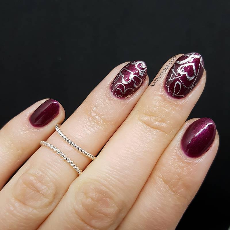 como decorar las unas con tono vino o burdeos burgundy red de pink gellac opinion decoracion plata de corazones o ideas para san valentin