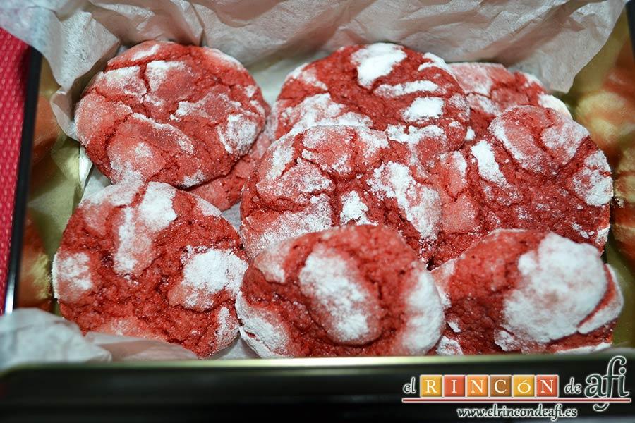 Red Velvet Cookies, guardar en caja hermética