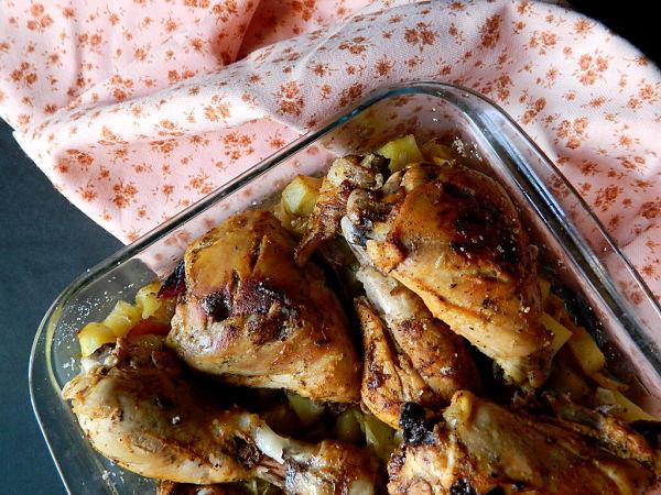 pollo al horno con patatas