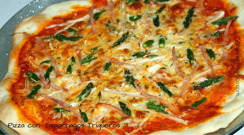 pizza de esparragos trigueros