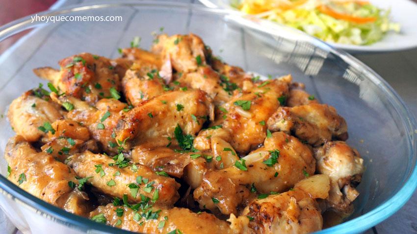 alitas de pollo al ajillo receta 1