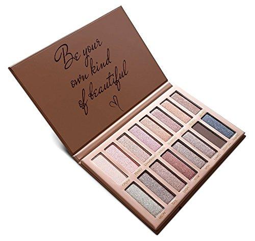 Best Pro Eyeshadow Palette Makeup - Matte + Shimmer 16 Colors - High Pigmented - Professional Vegan Nudes Warm Natural Bronze Neutral Smokey Cosmetic Eye Shadows