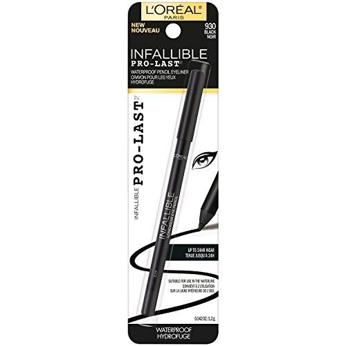 LOreal Paris Cosmetics Infallible Pro-Last Waterproof Pencil Eyeliner, Black, 0.042 Ounce