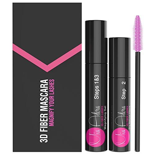 3D Fiber Lash Mascara - Best for Thickening & Lengthening - Paraben-Free - Highest Quality Natural & Non-Toxic Hypoallergenic Ingredients - Includes Bonus Eyelash eBook with Pro-Tips (Black Mascara)