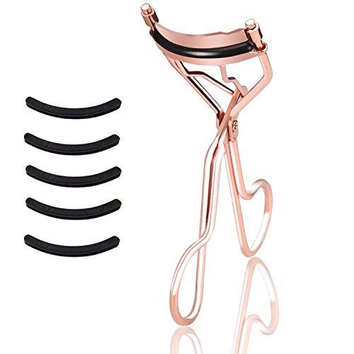 Eyelash Curler With Refill Pad Lash Curlers Tool ULG Travel Eye Lashes Clip Professional Stainless Steel Curled Cosmetic Makeup Accessory Rose Gold