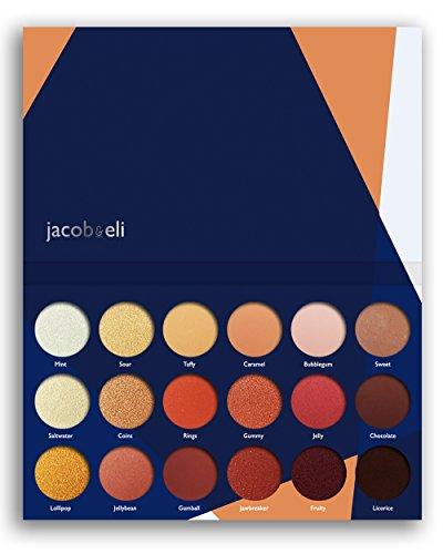 18 Super Pigmented - Top Influencer Professional Eyeshadow Palette all finishes, 5 Matte + 9 Shimmer + 4 Duochrome - Buttery Soft, Creamy Texture, Blendable, Long Lasting (Candy Peaches)
