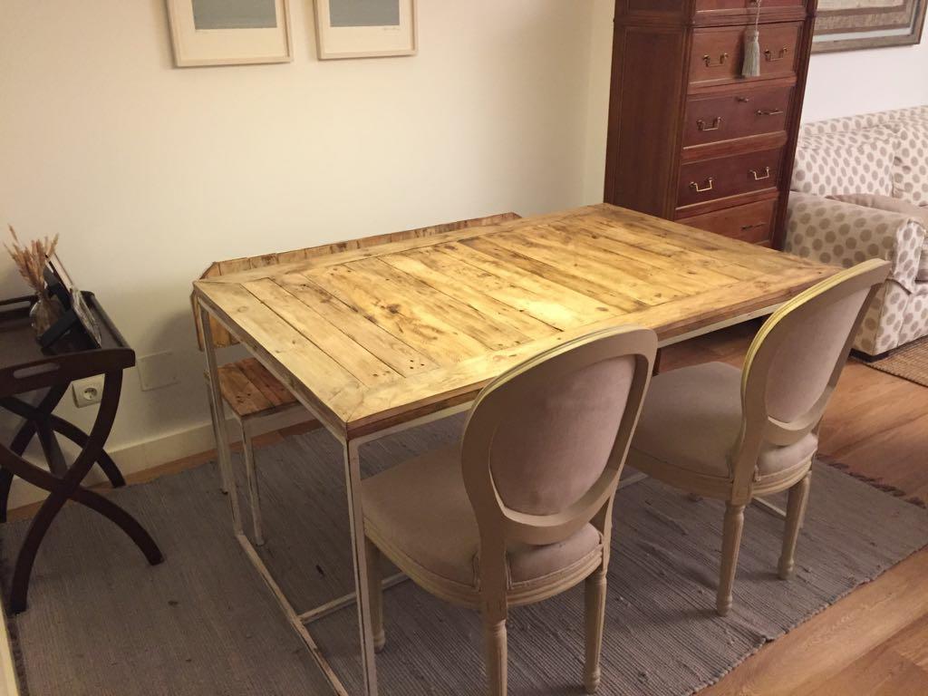 mesa y banco de palet