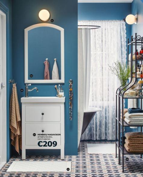 Baño en azul de Ikea
