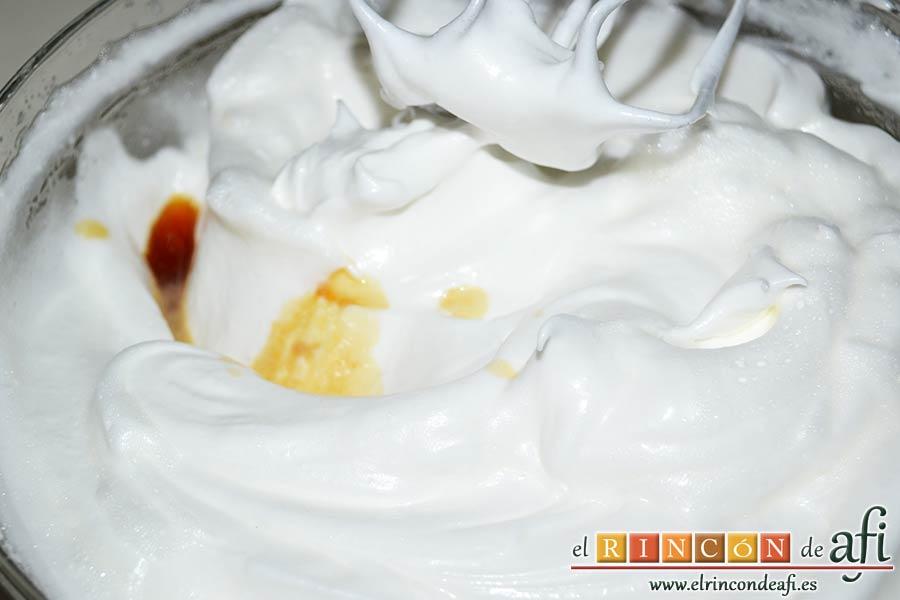 Pastel de ángel, añadir la vainilla