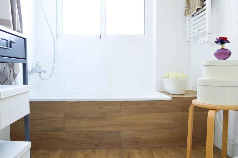 antes y despues, cambio de look, cuarto de baño, casa três, estilo nordico, pintura azulejos, leroy merlin, reciclar muebles, lavabo sobreencimera