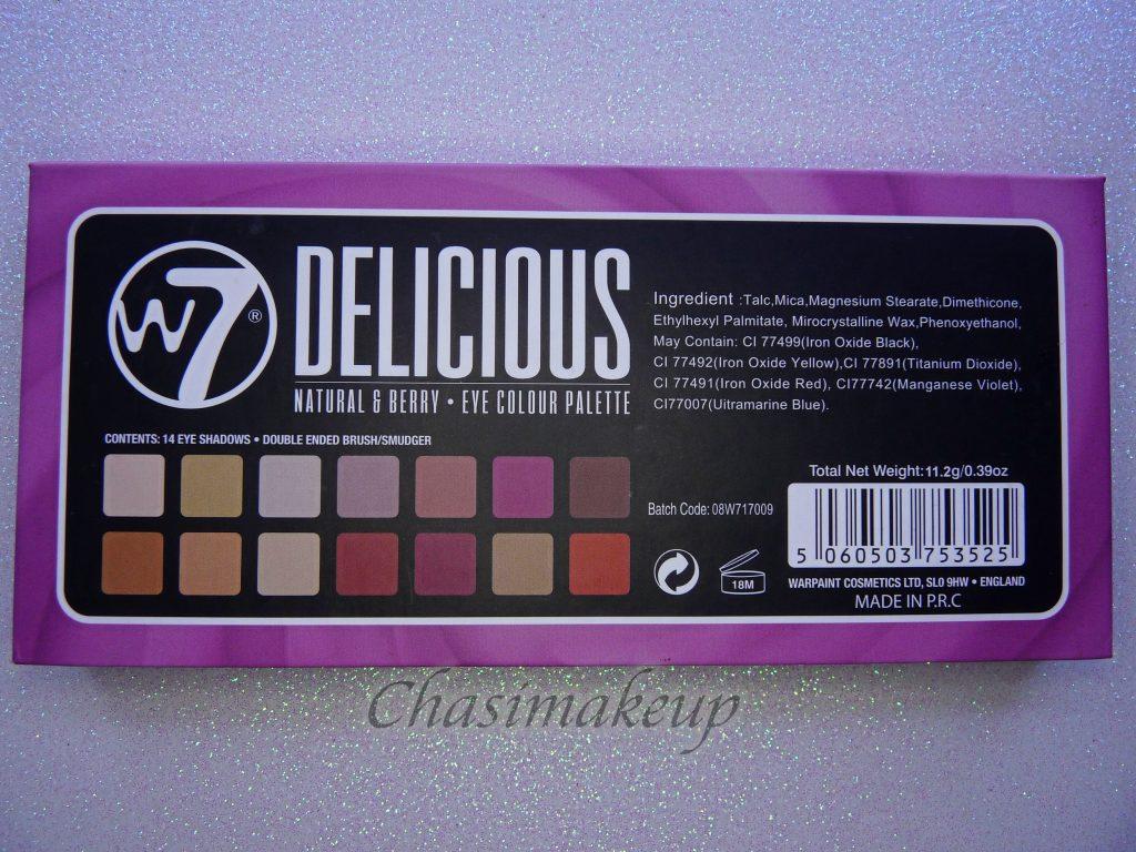 Paleta Delicious de W7