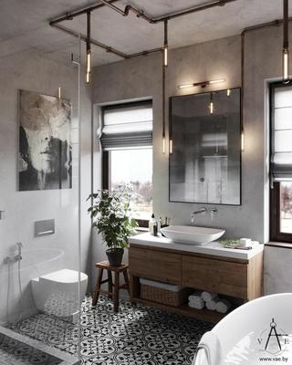 Grifería de estilo industrial para el cuarto de baño, Banium.com
