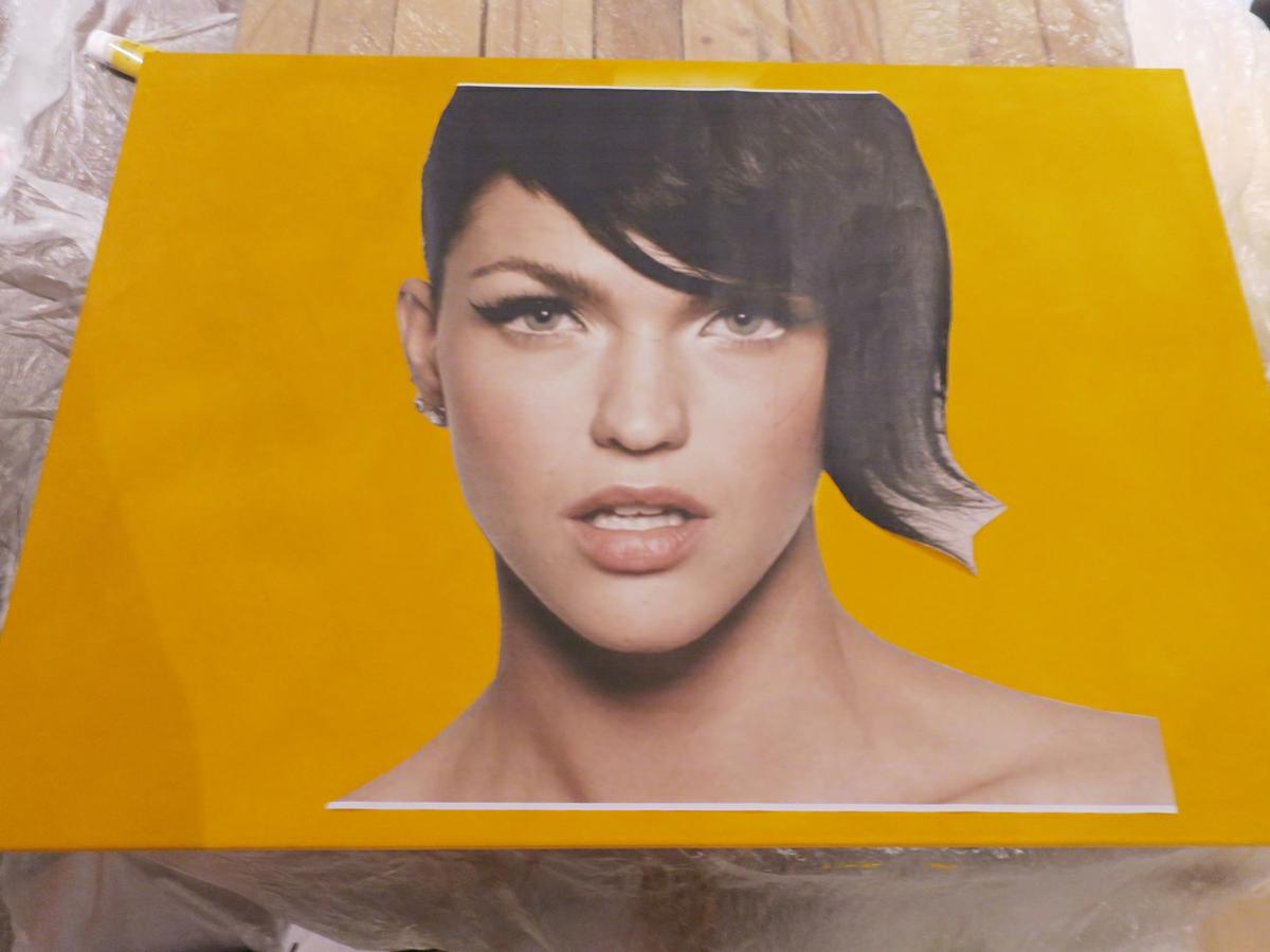 plantilla para retrato abstracto de colores