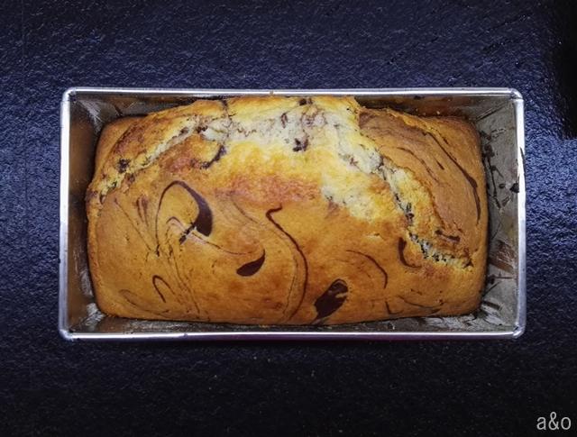 Bizcocho marmolado.