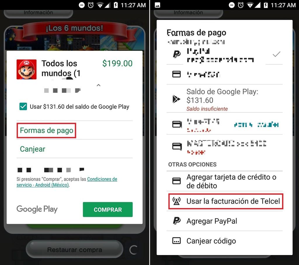 Paga tus apps de Google Play con Telcel o AT&T México