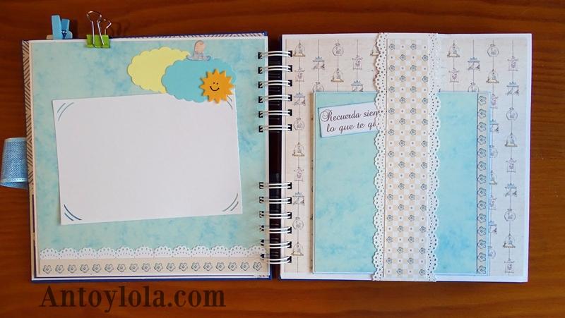 álbum de bebé encuadernado en espiral