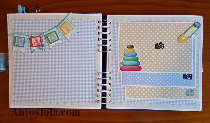 álbum de bebé encuadernado en espiral