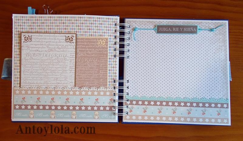 álbum de bebé encuadernado en espiral