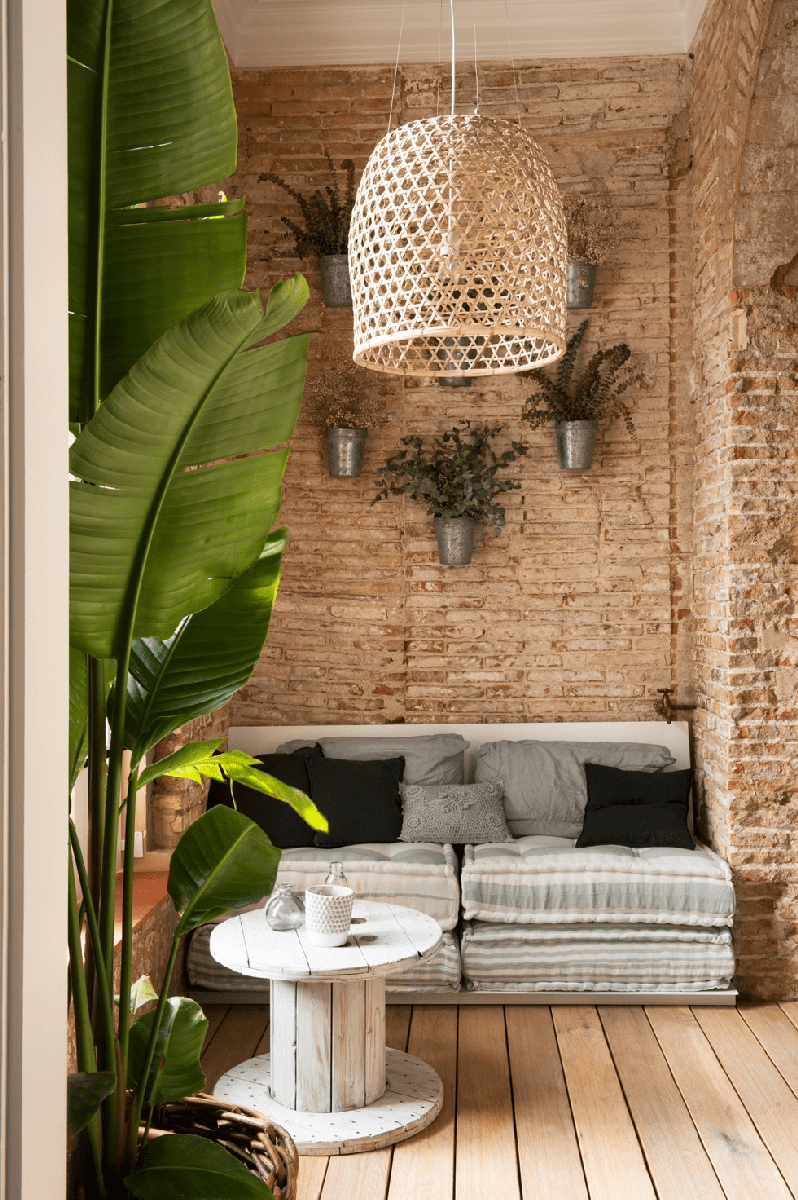 Las_claves_del_estilo_eco_chic_decoinspiración_decolook_jardín_interior_fibras_naturales_plantas_lino