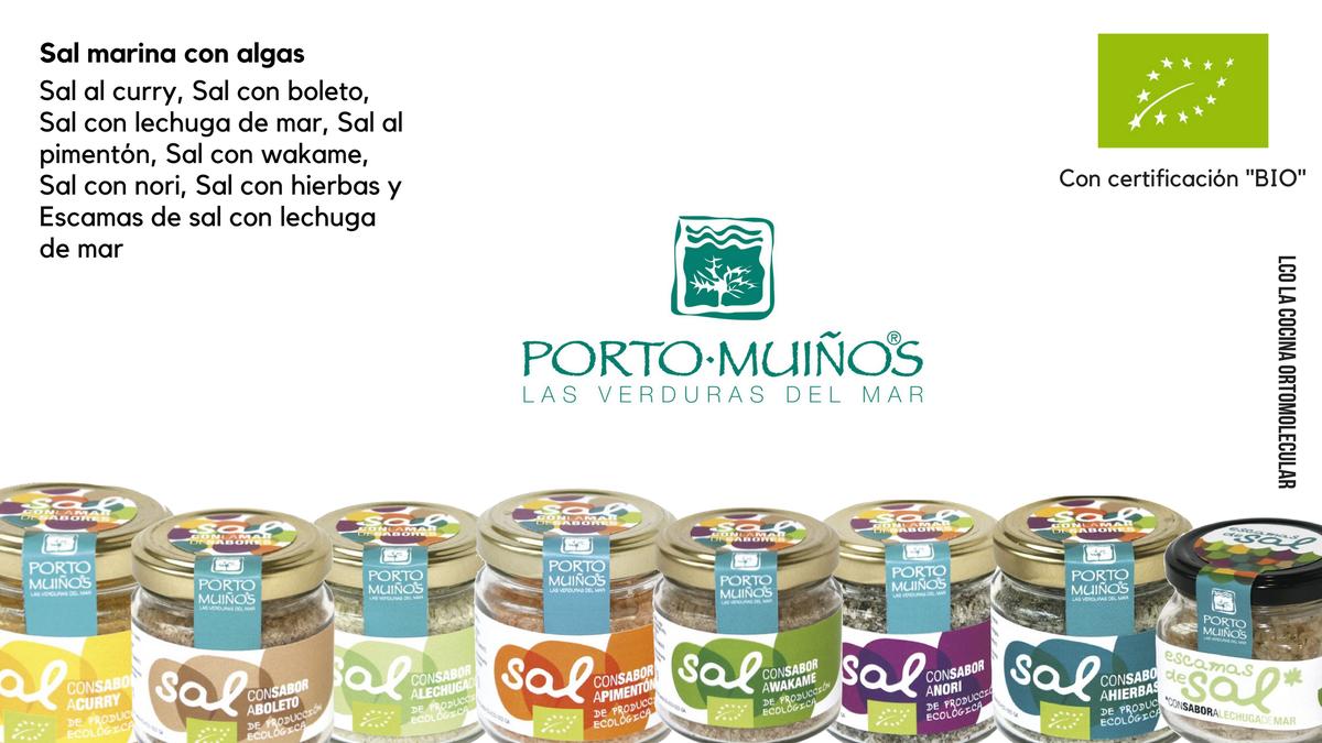 Sales marinas con algas para cocinar