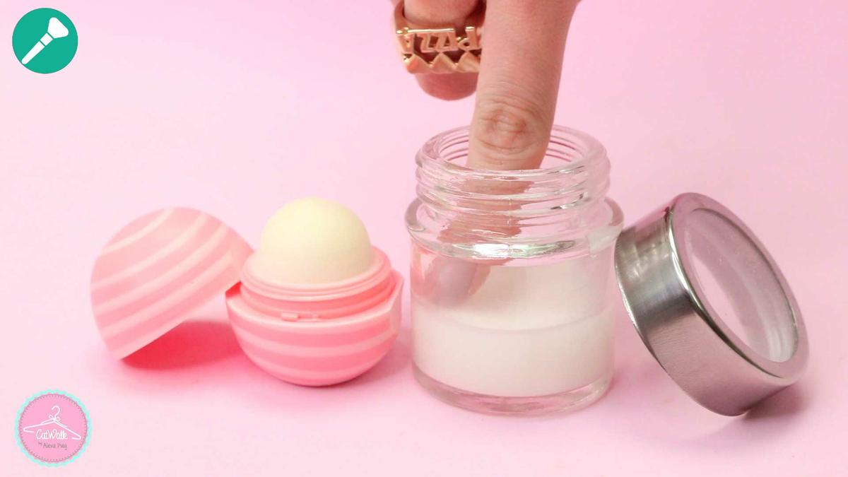 bálsamo para labios casero tipo EOS