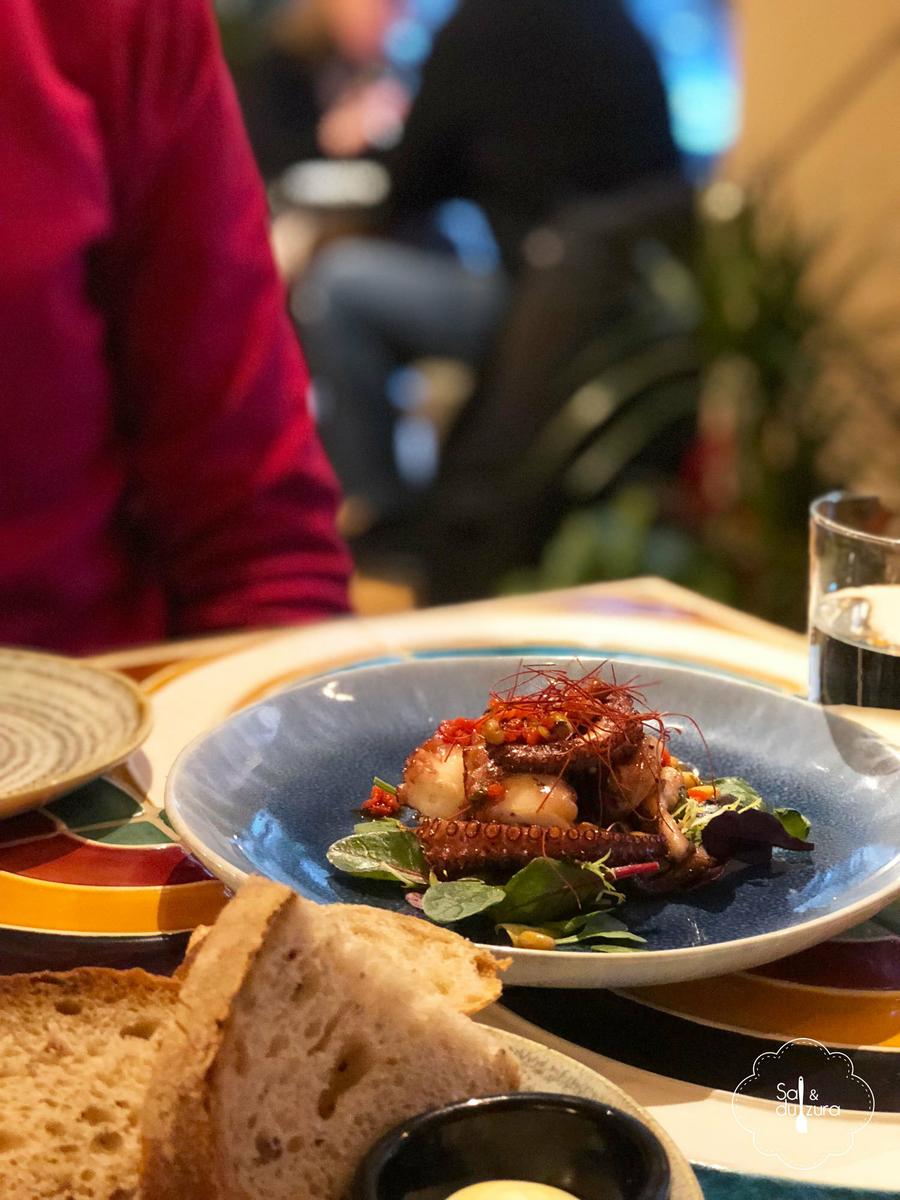 pulpo a la brasa, ginette barcelona restaurante