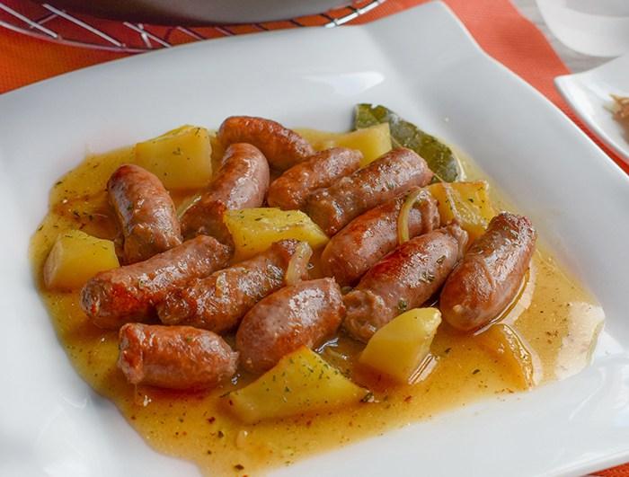 salchichas al vino
