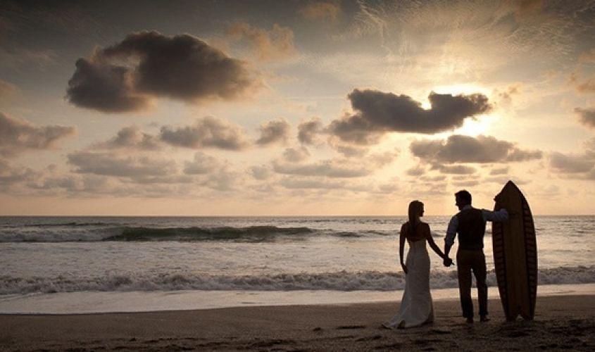 El final de una boda surfera