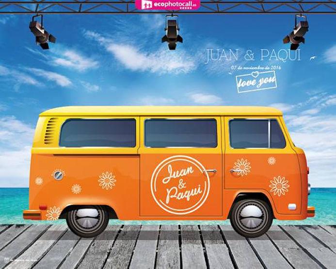 Photocall en una boda surfera