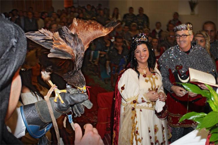Boda medieval con cetrería
