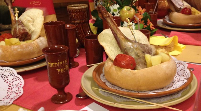 Banquete de una boda medieval