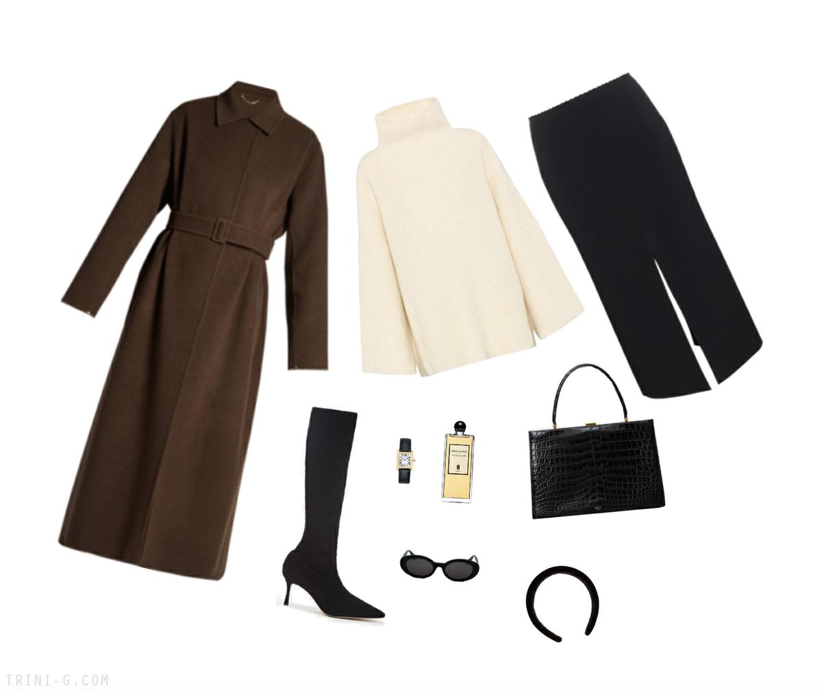 Trini | The Row coat Celine bag Proenza Schouler skirt