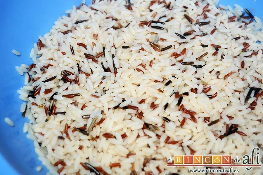 Solomillo de cerdo en salsa de paprika, preparar el arroz