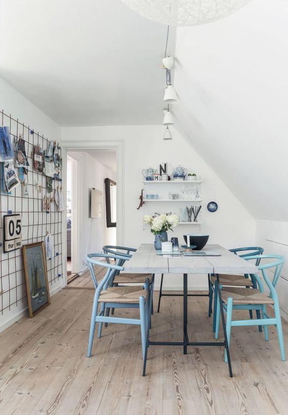 Silla wishbone color pastel