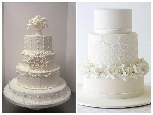 Tarta nupcial blanca de fondant