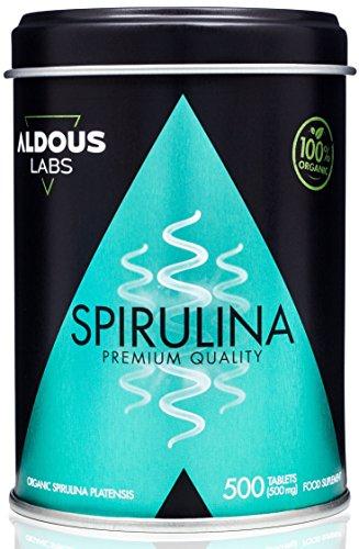 Espirulina ecológica y orgánica de calidad Premium | 500 comprimidos de 500mg | 100% Natural con alta concentración de Proteínas vegetales | Proporciona Energía y Vitalidad | Suplemento Saciante - Antioxidante - Detox - B12 | Vegano | Complemento alimenticio a base de Spirulina para 100 días | Producto ético, sostenible y sin plástico |
