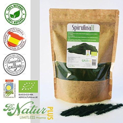 Spirulina en polvo BeNatur Plus 100 % Alga Spirulina en polvo Ecológica 200 g