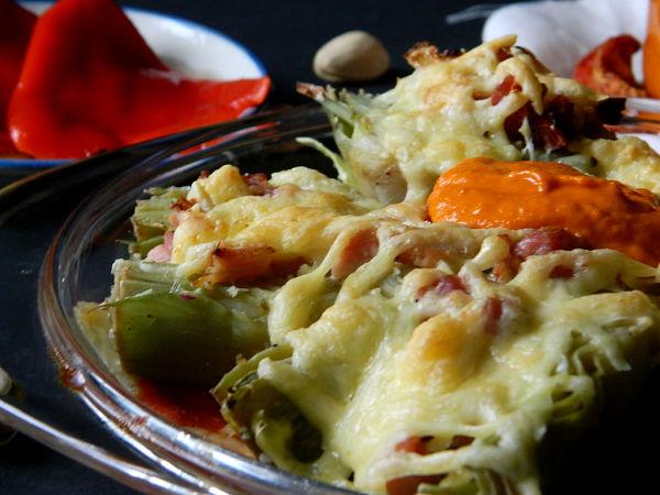 alcachofas con jamón