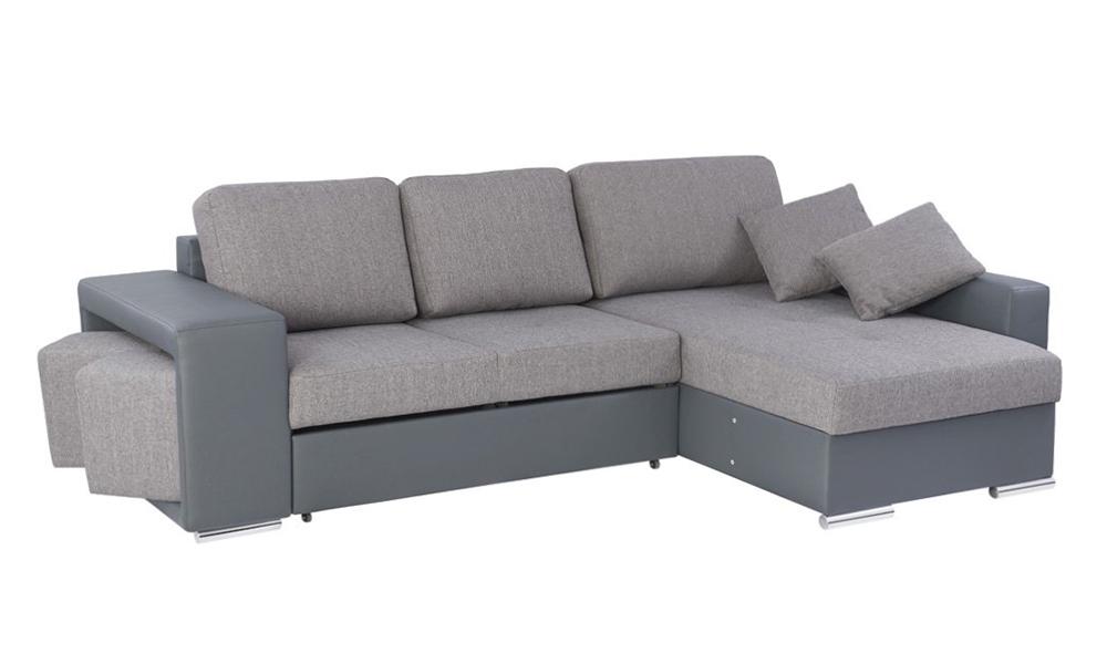 Chaise longue reversible con cama y 2 poufs TORRES